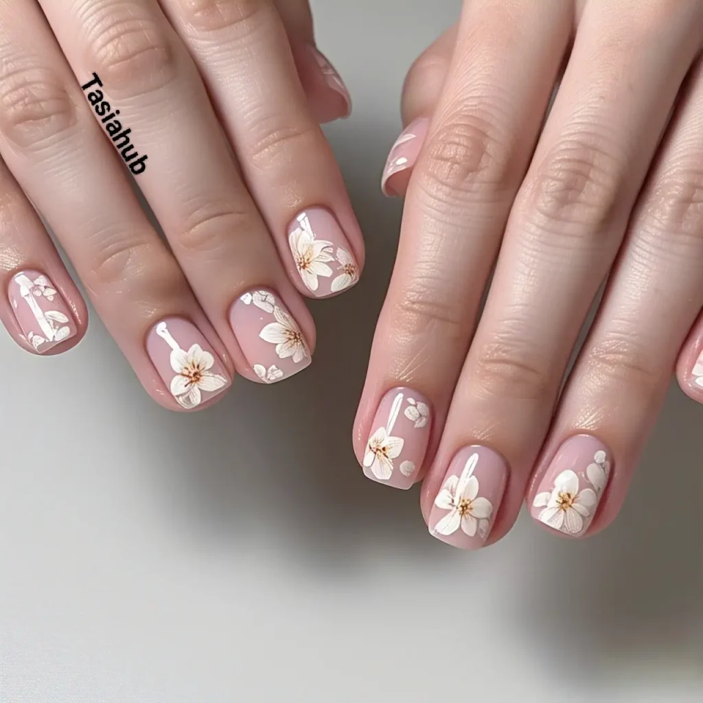 floral blush accents