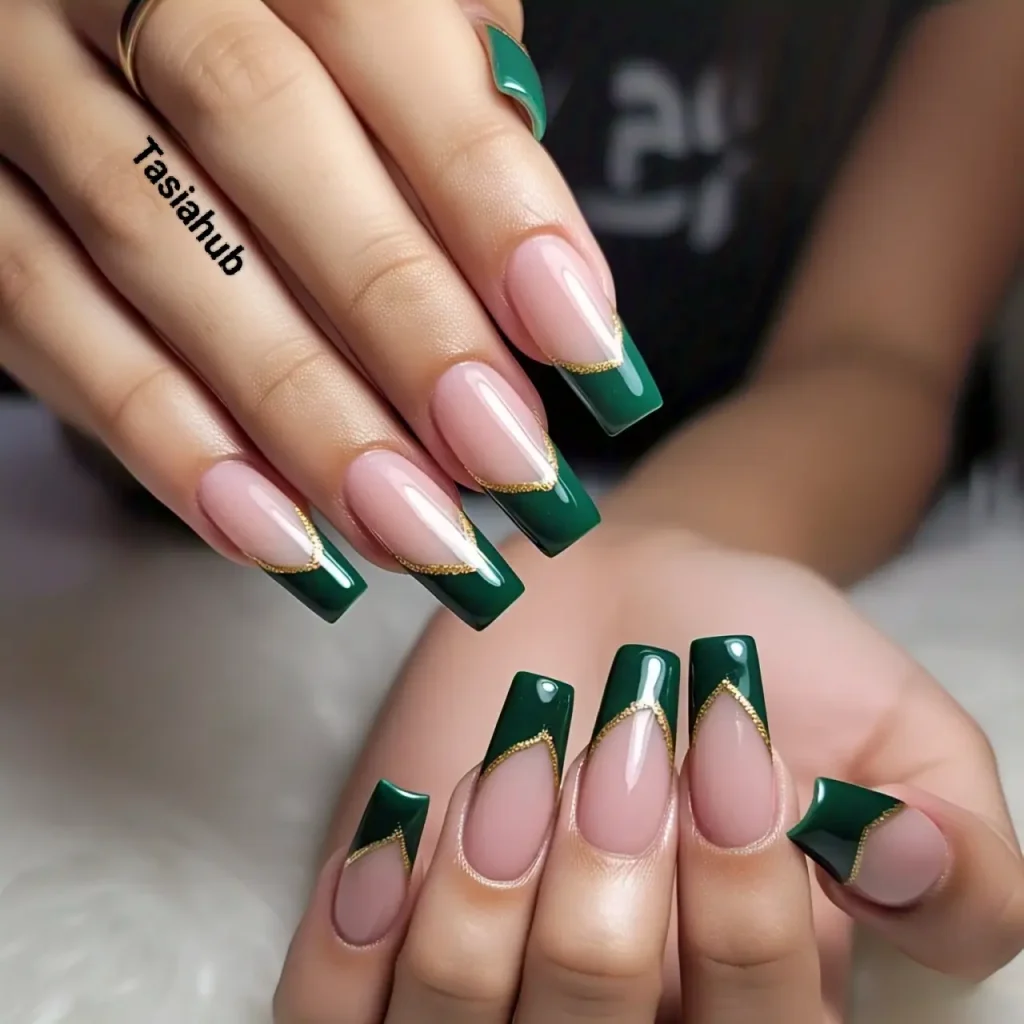 gold lined french tips