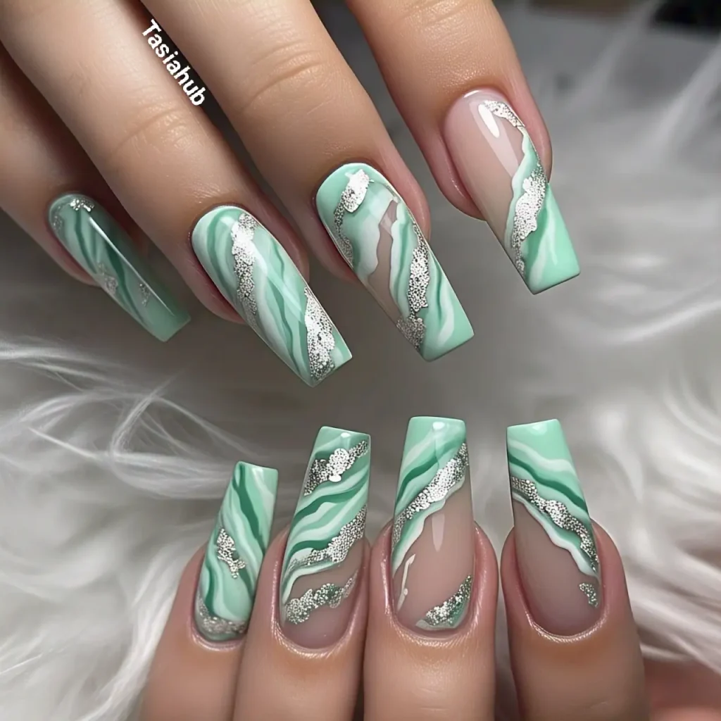 marble mint tips 2