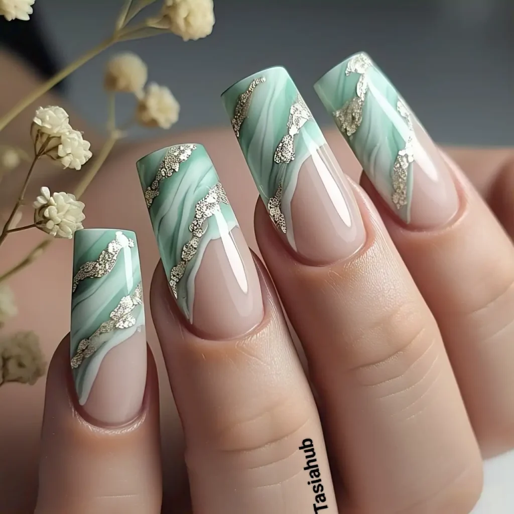marble mint tips 4