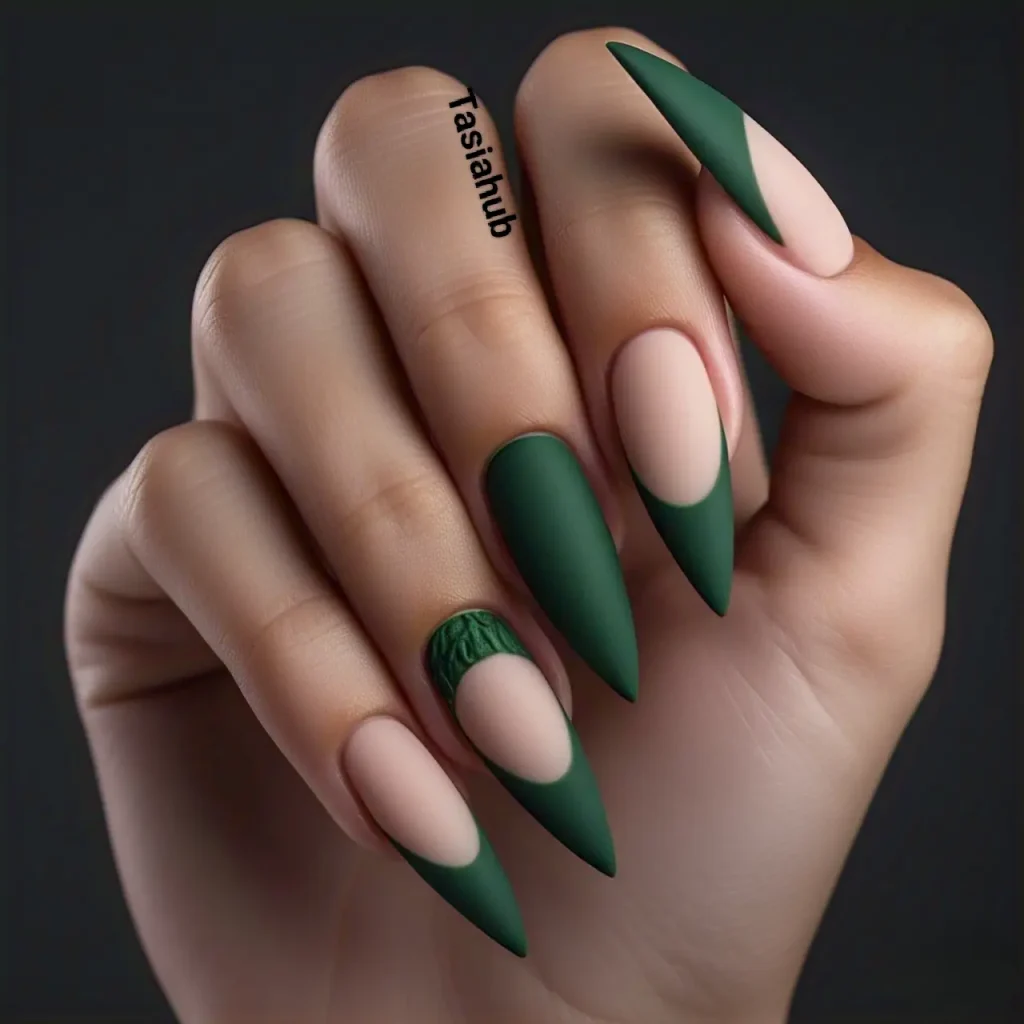 matte hunter green tips