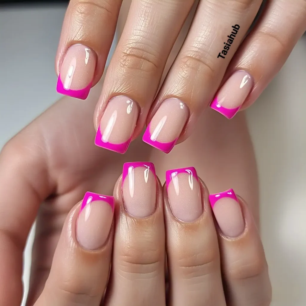 neon pink tips