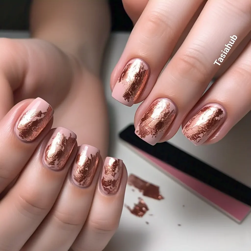 rose gold accents