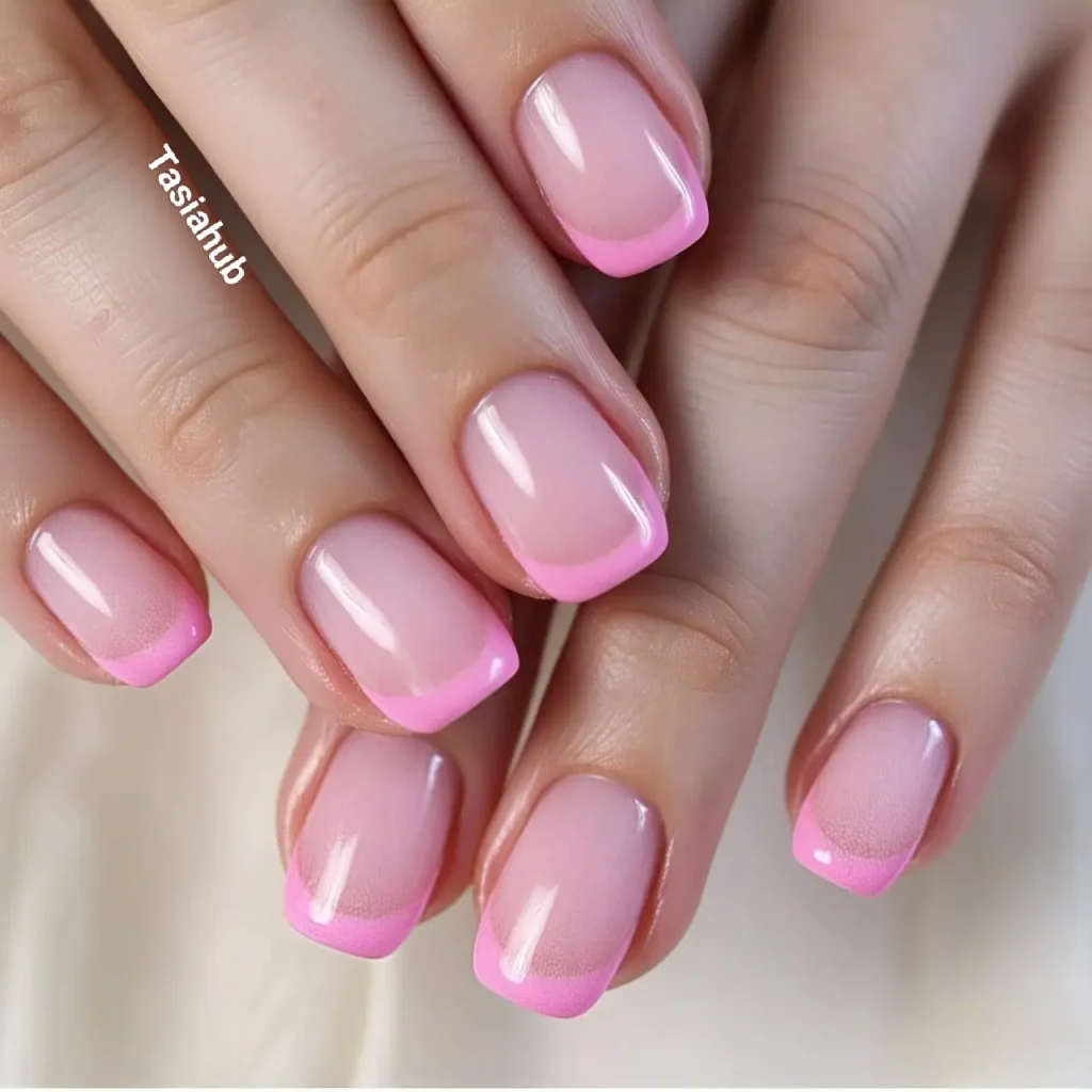 strawberry milk nails 1