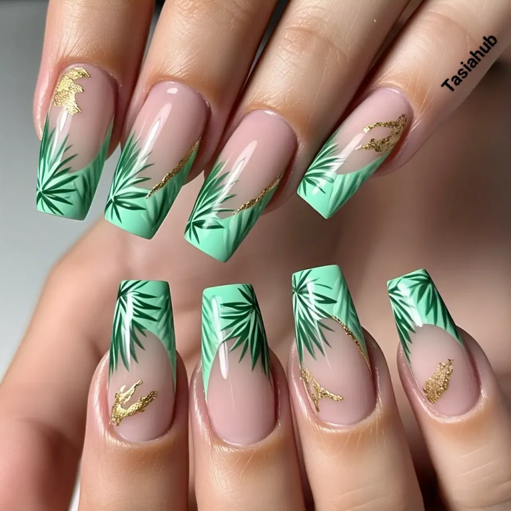 tropical palm tips