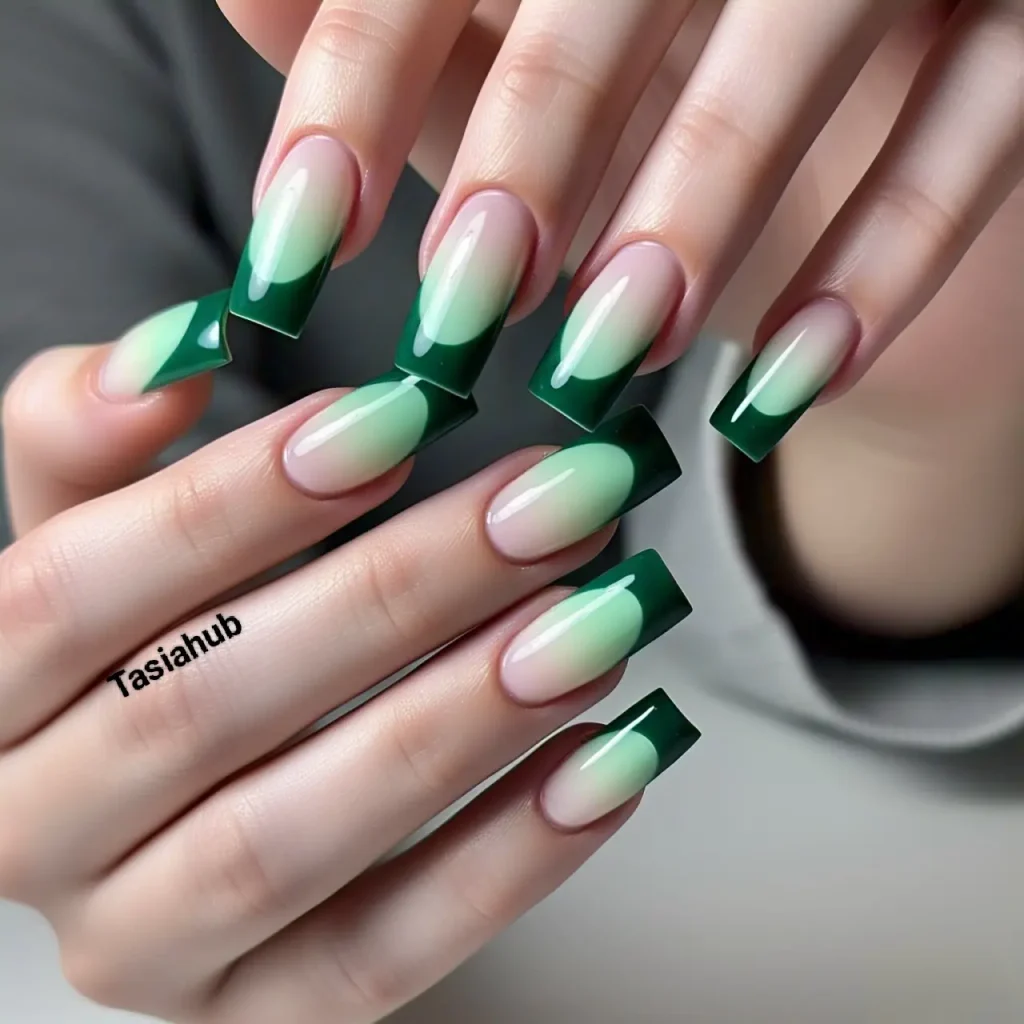two toned green tips