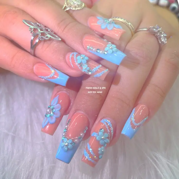 28 Classy Blue French Tip Nail Designs Trending In 2025