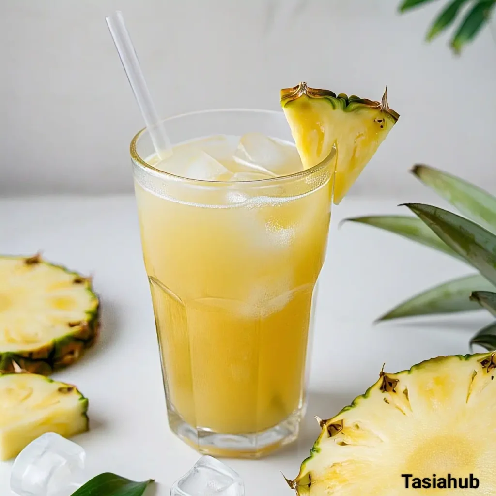 A glass of pineapple juice