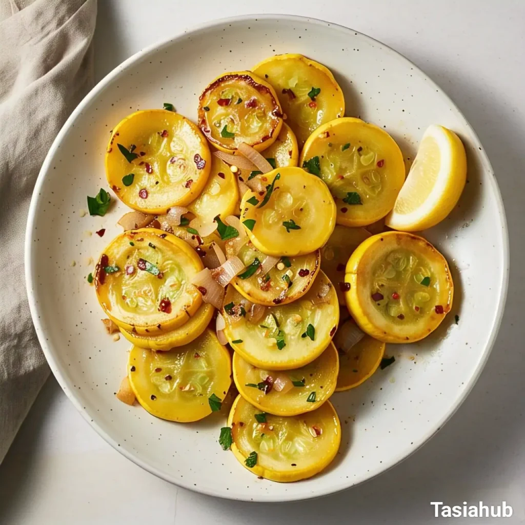 A plate of summer squash