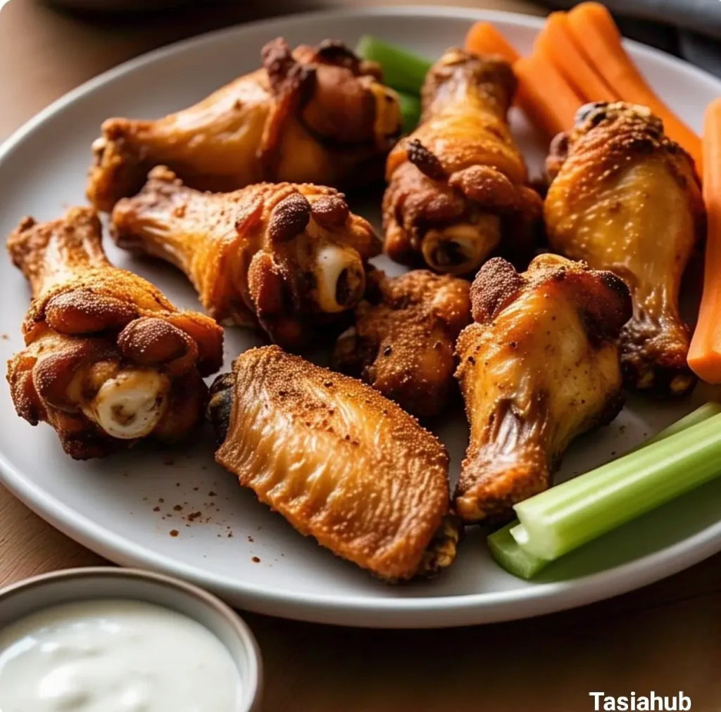 A serving of air fryer chicken wings