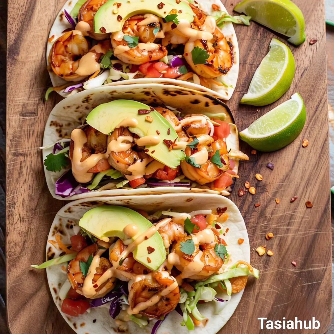 Spicy shrimp tacos