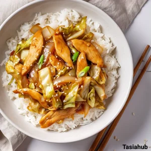 Chinese chicken cabbage stir fry