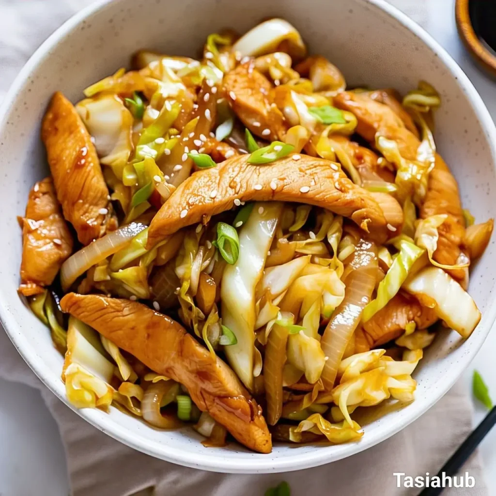 Chinese chicken cabbage stir fry
