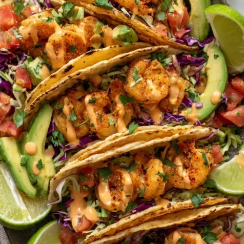 Spicy shrimp tacos