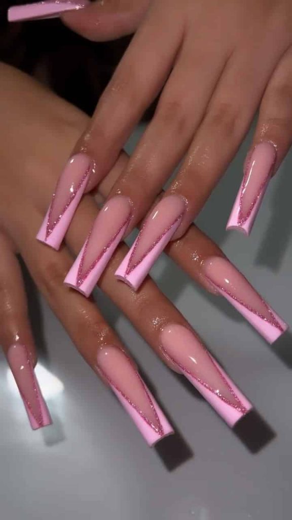 French tip nails 2022040503