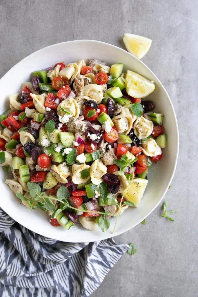 Greek Chicken Tortellini Salad 6