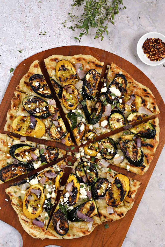 Grilled Summer Squash Pizza. cookingwithcurls.com