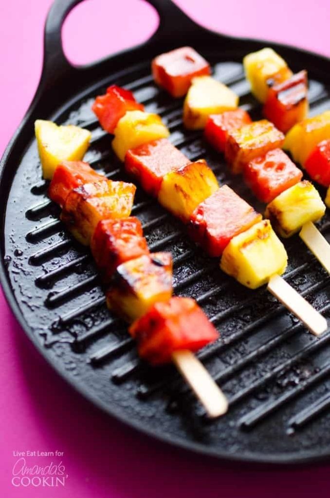 Grilled Watermelon Pineapple Skewers