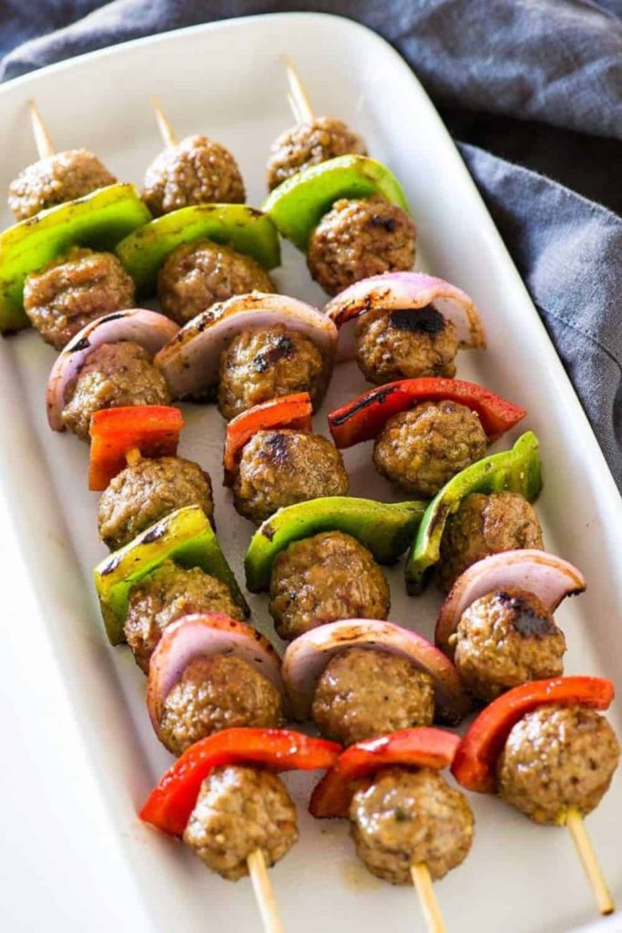 Italian Style Meatball Kabobs