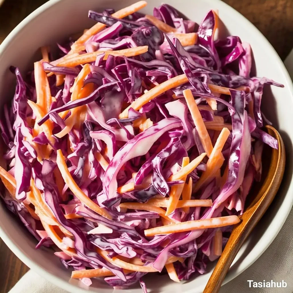 Red cabbage coleslaw