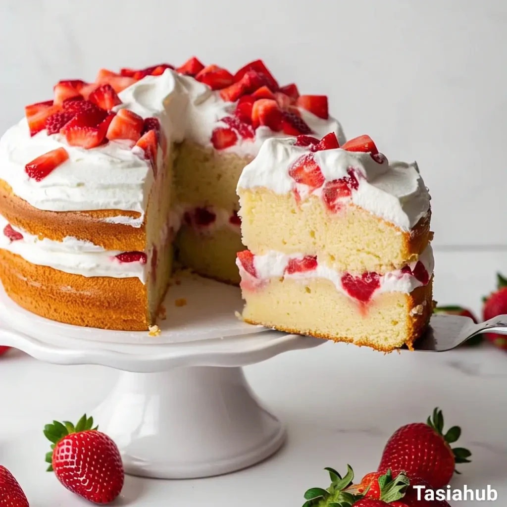 Strawberry vanilla cake