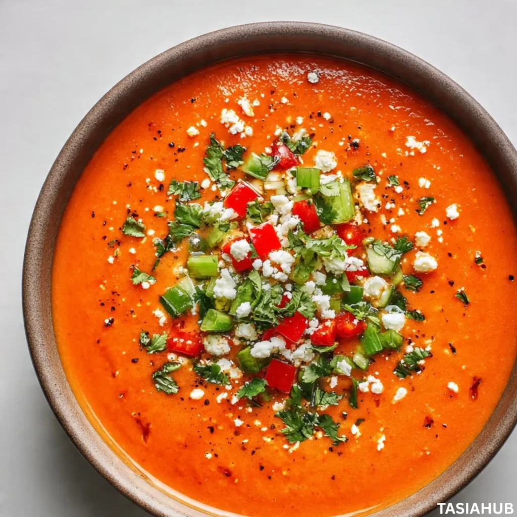 Summer gazpacho soup
