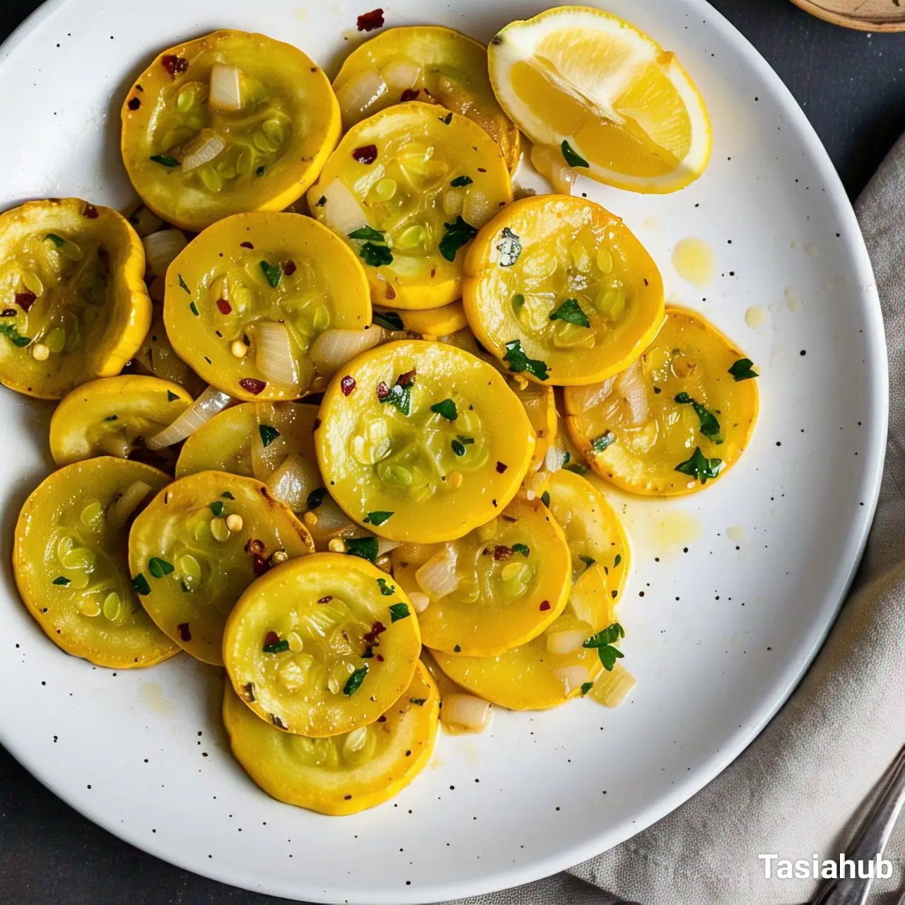 A plate of summer squash