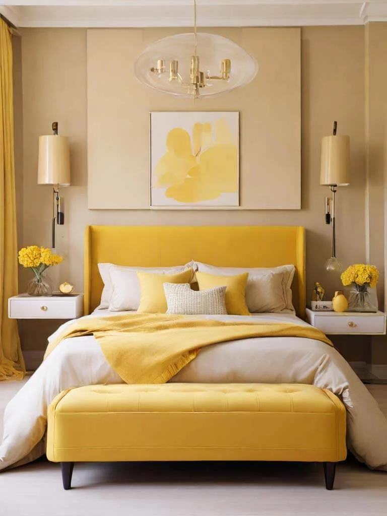 beige yellow decor
