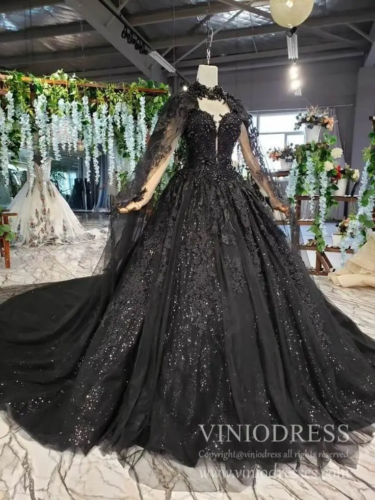 black wedding dress 14