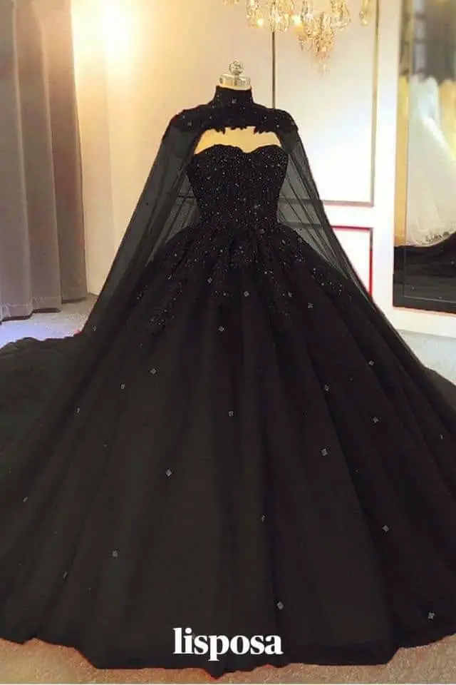 black wedding dress 15