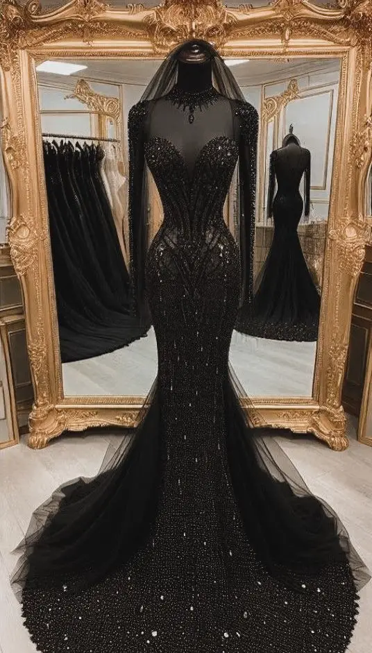 black wedding dress 22