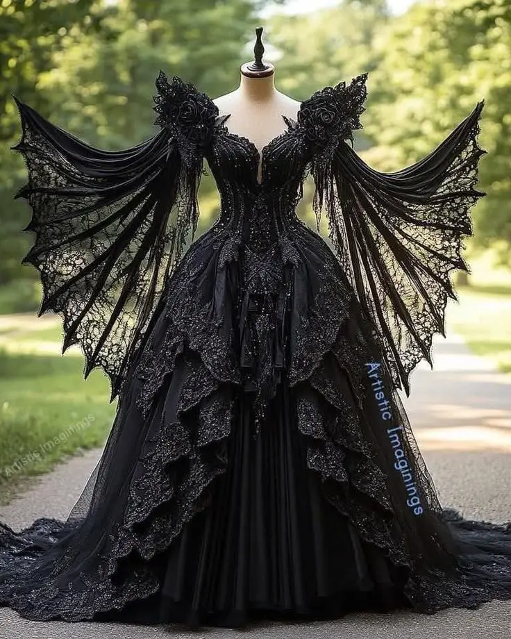 black wedding dress 24
