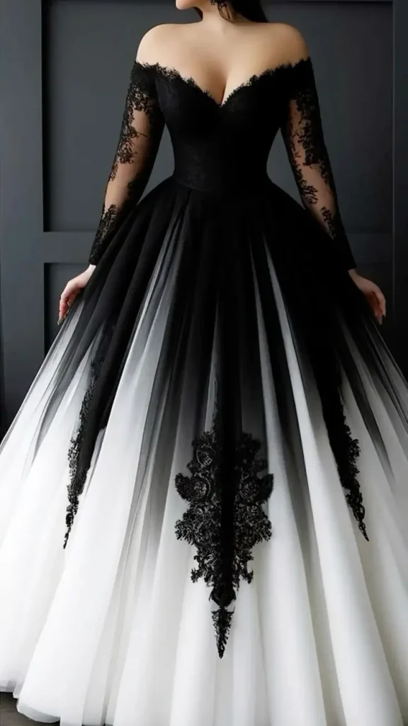 black wedding dress