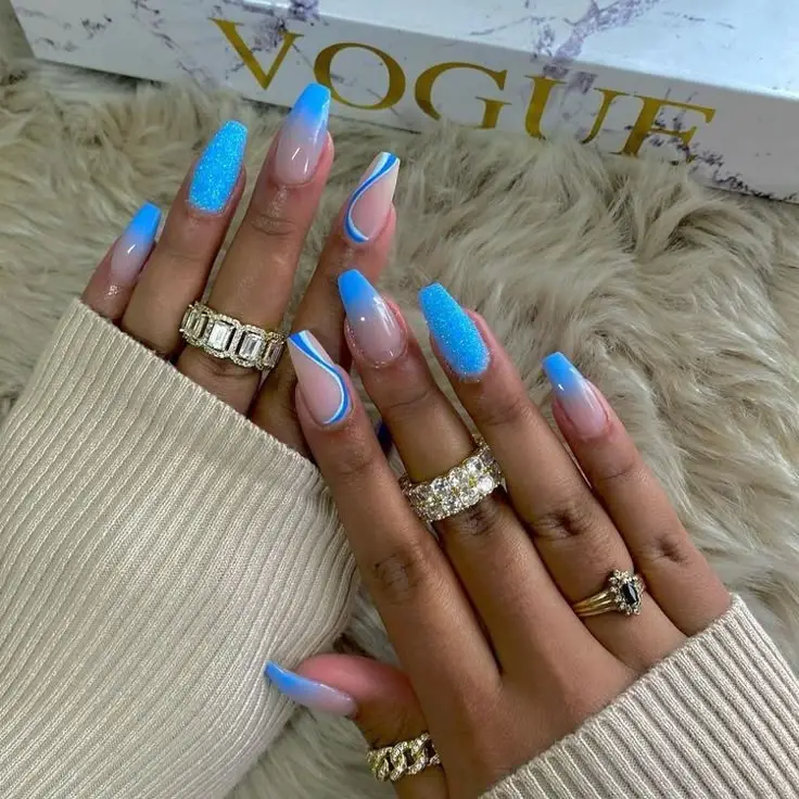 blue summer nails 23