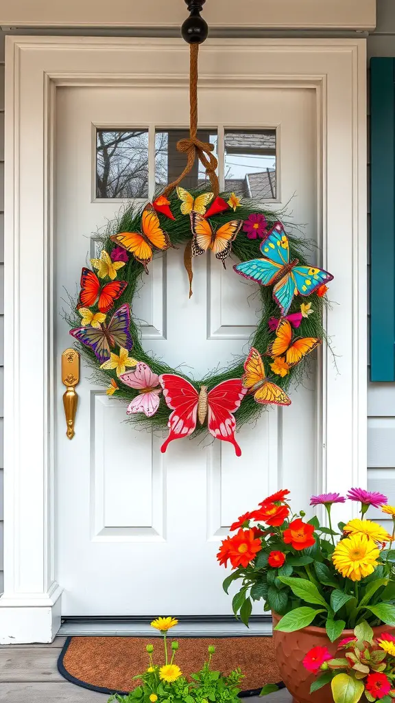 butterfly embellished wreath