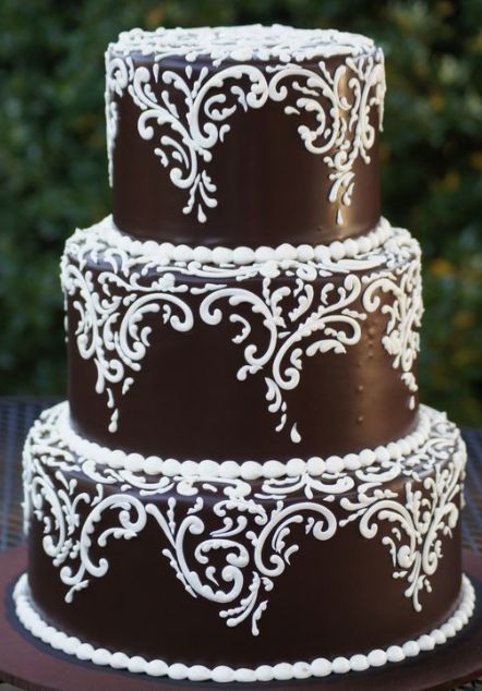 chocolate wedding cake 11