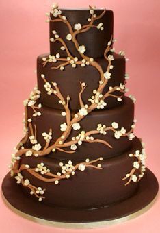 chocolate wedding cake 16