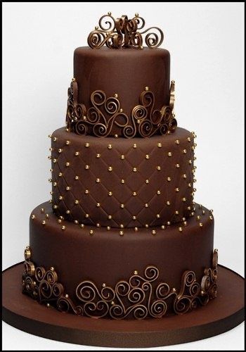 chocolate wedding cake 18