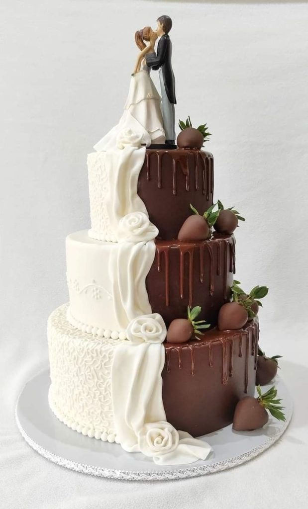 chocolate wedding cake 23