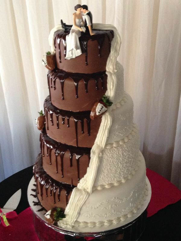 chocolate wedding cake 24