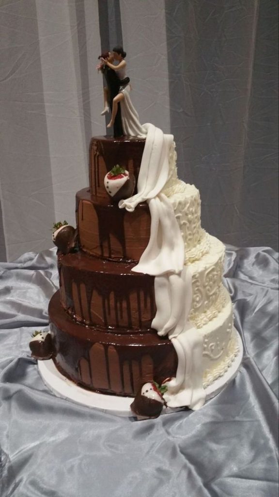 chocolate wedding cake 25