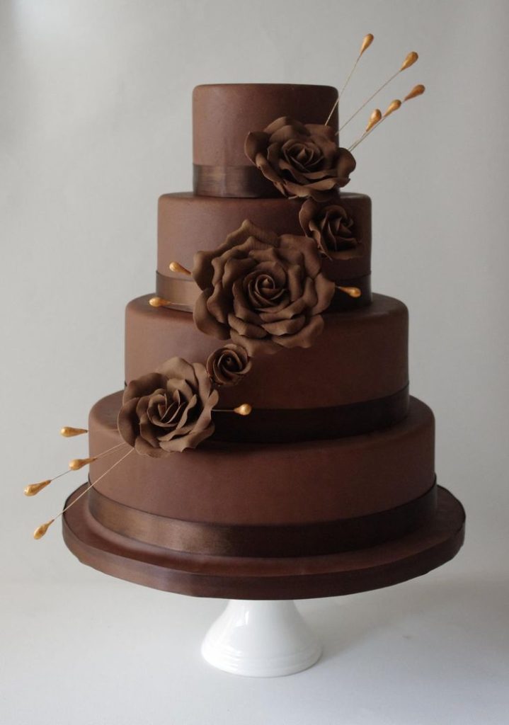 chocolate wedding cake 26