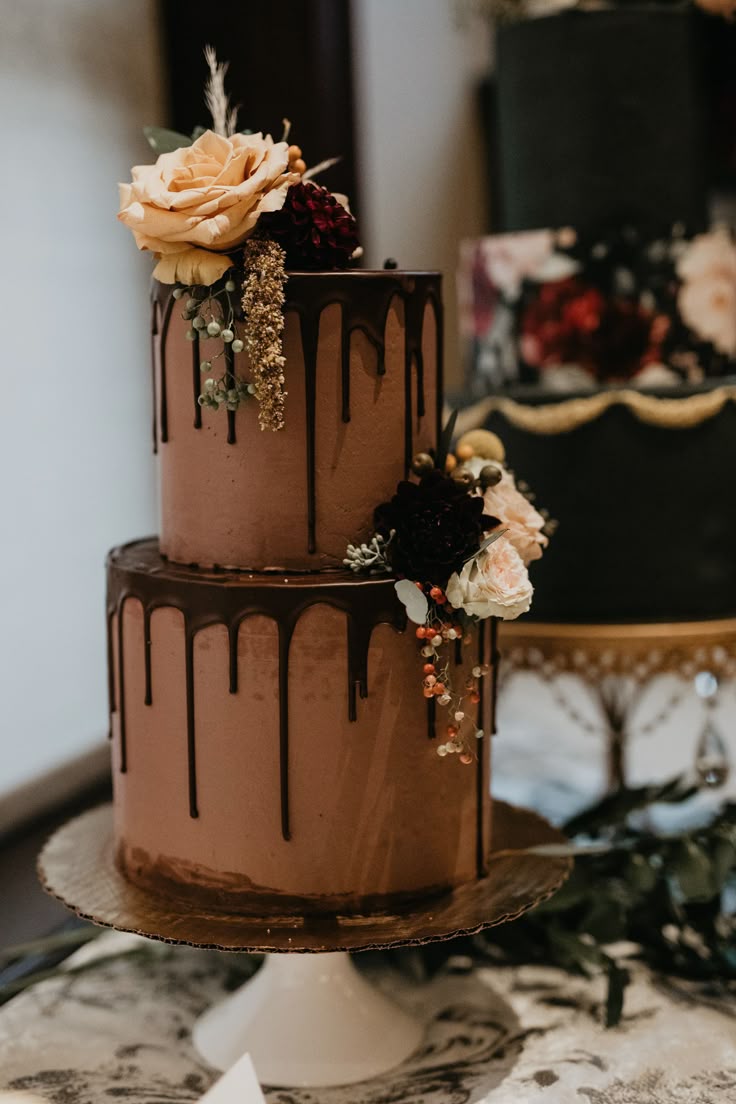 Chocolate wedding cake
