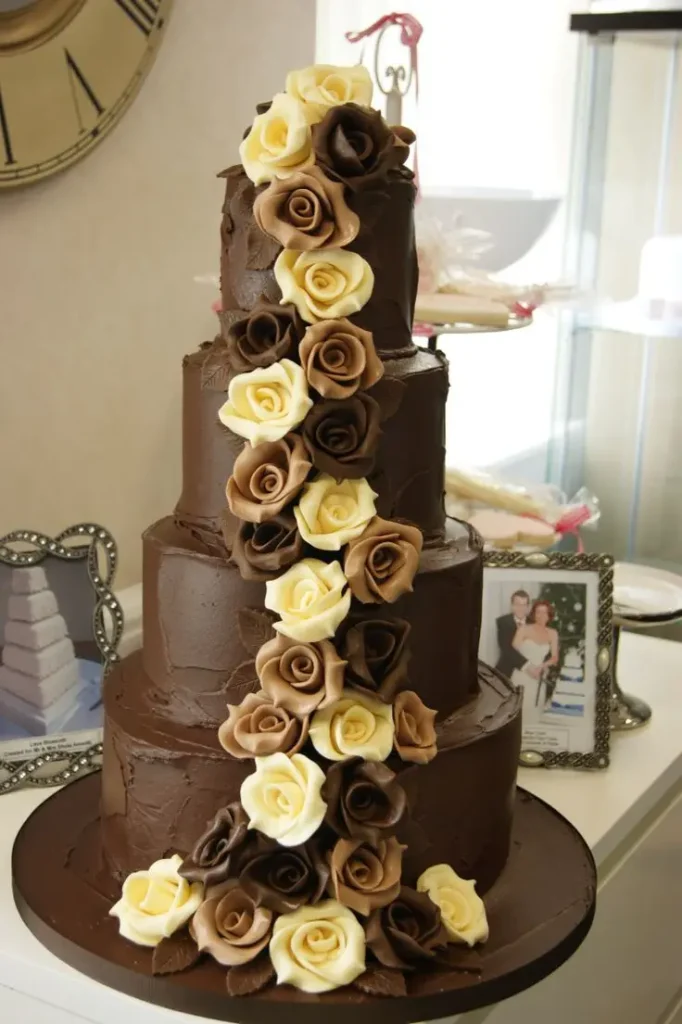 chocolate wedding cake 7