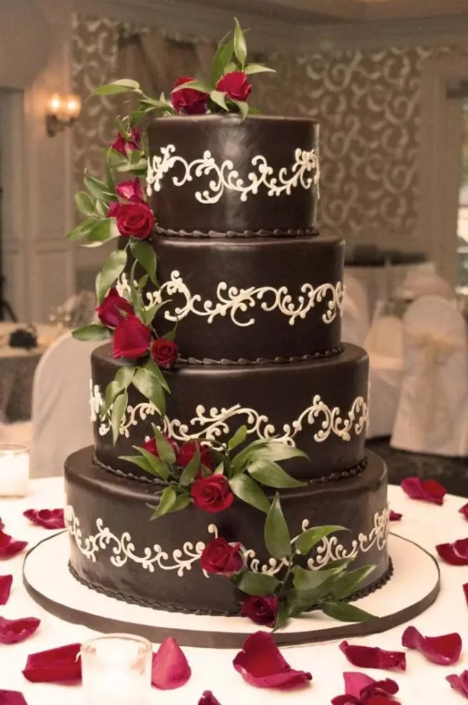 chocolate wedding cake 9