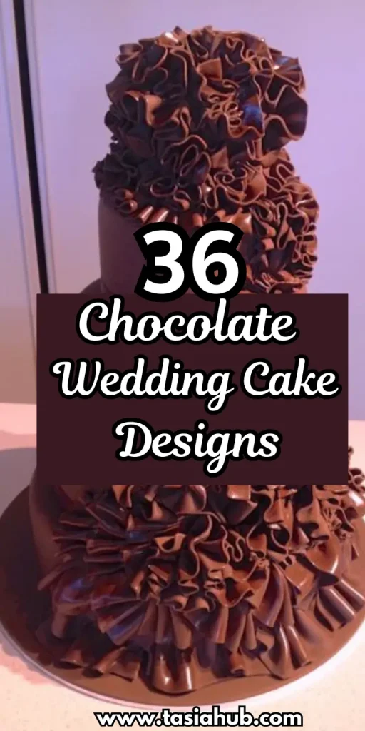 chocolate wedding cake pin image 1