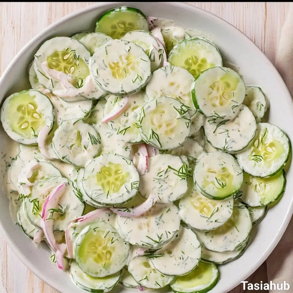 Creamy cucumber salad