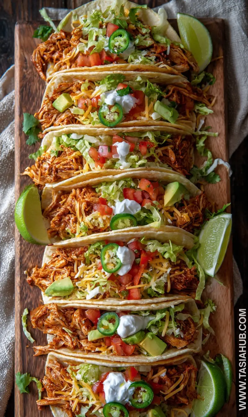 crockpot shredded chicken tacos 1