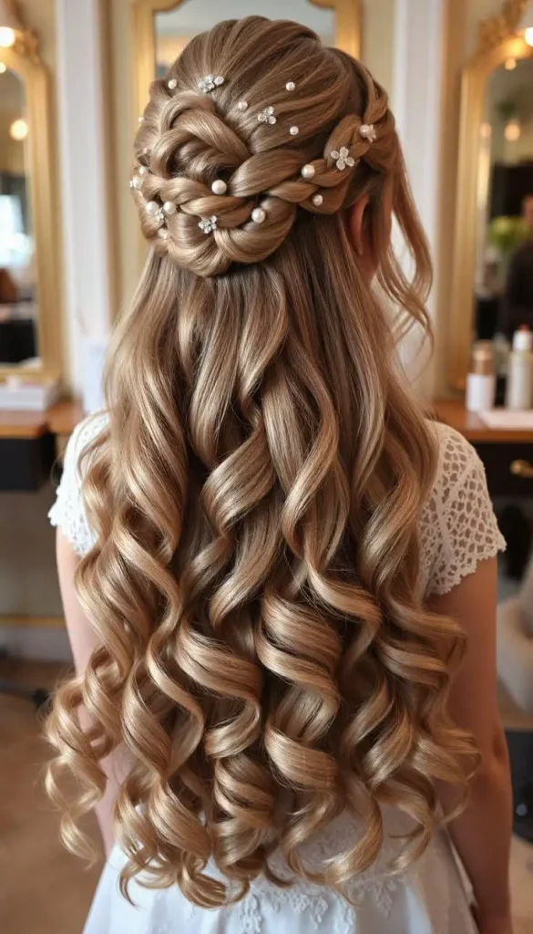 half up half down hair 13