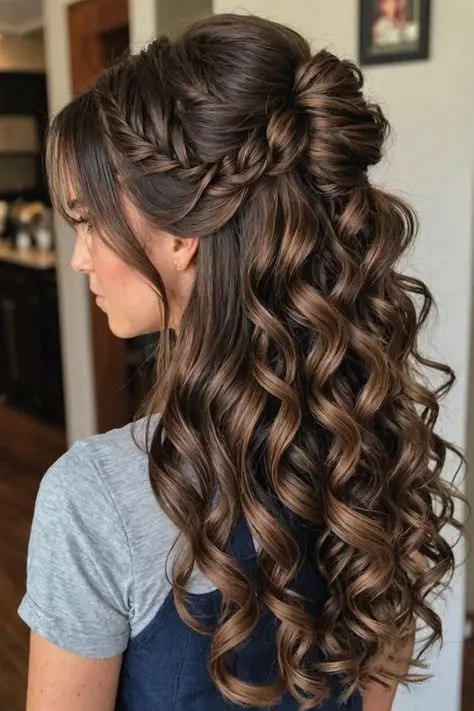 half up half down hair 14